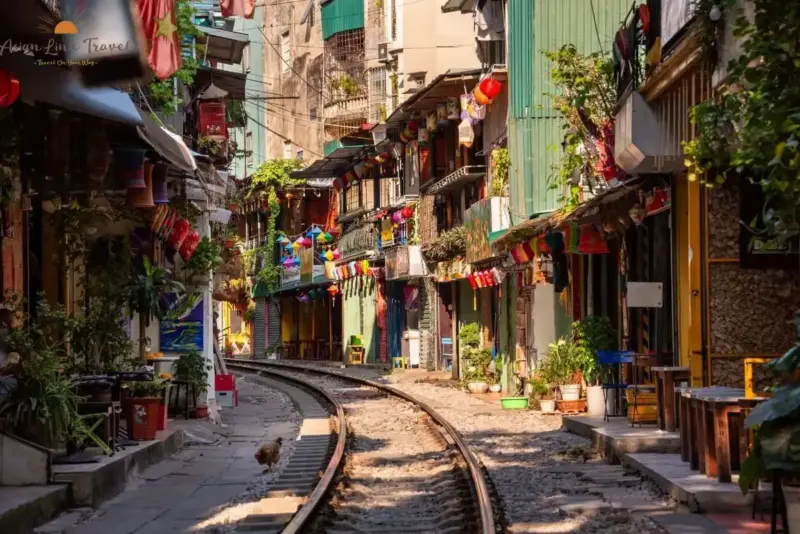 Hanoi Train Street Railway Track