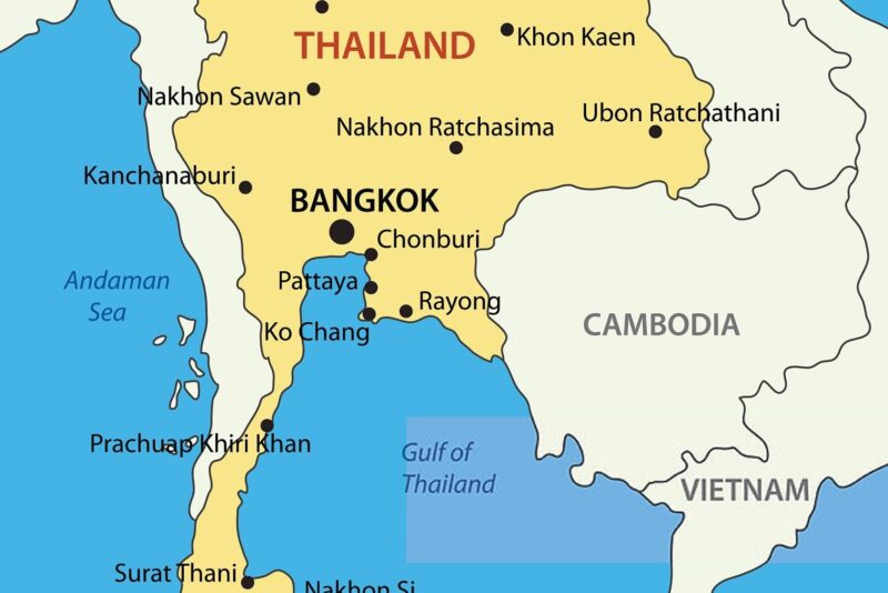 Kingdom Of Thailand Vector Map