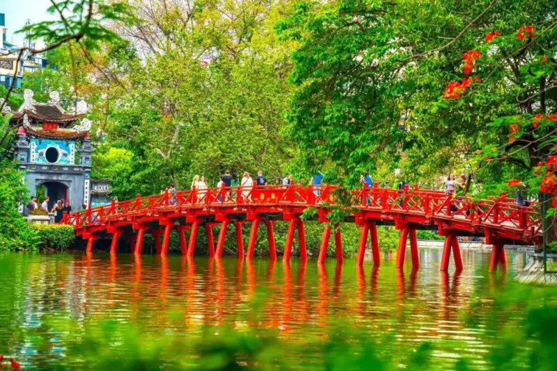 The Huc Bridge Hanoi