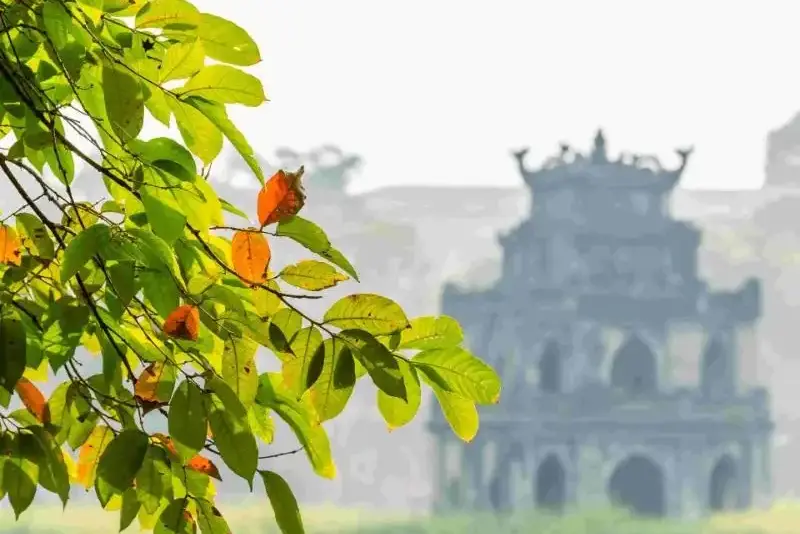 Turtle Tower Hoan Kiem Lake Hanoi
