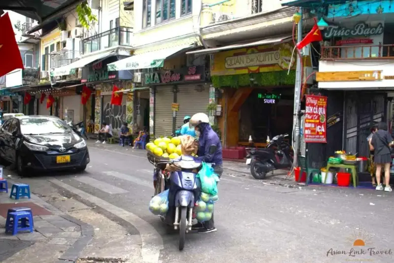 Hanoi Old Quarter Street Fruit Vendor