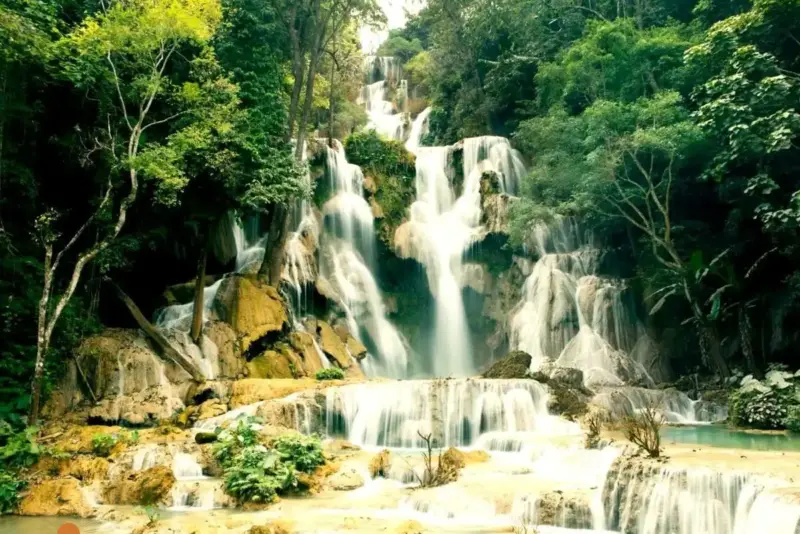 Laos Kuang Si Waterfall Luang Prabang