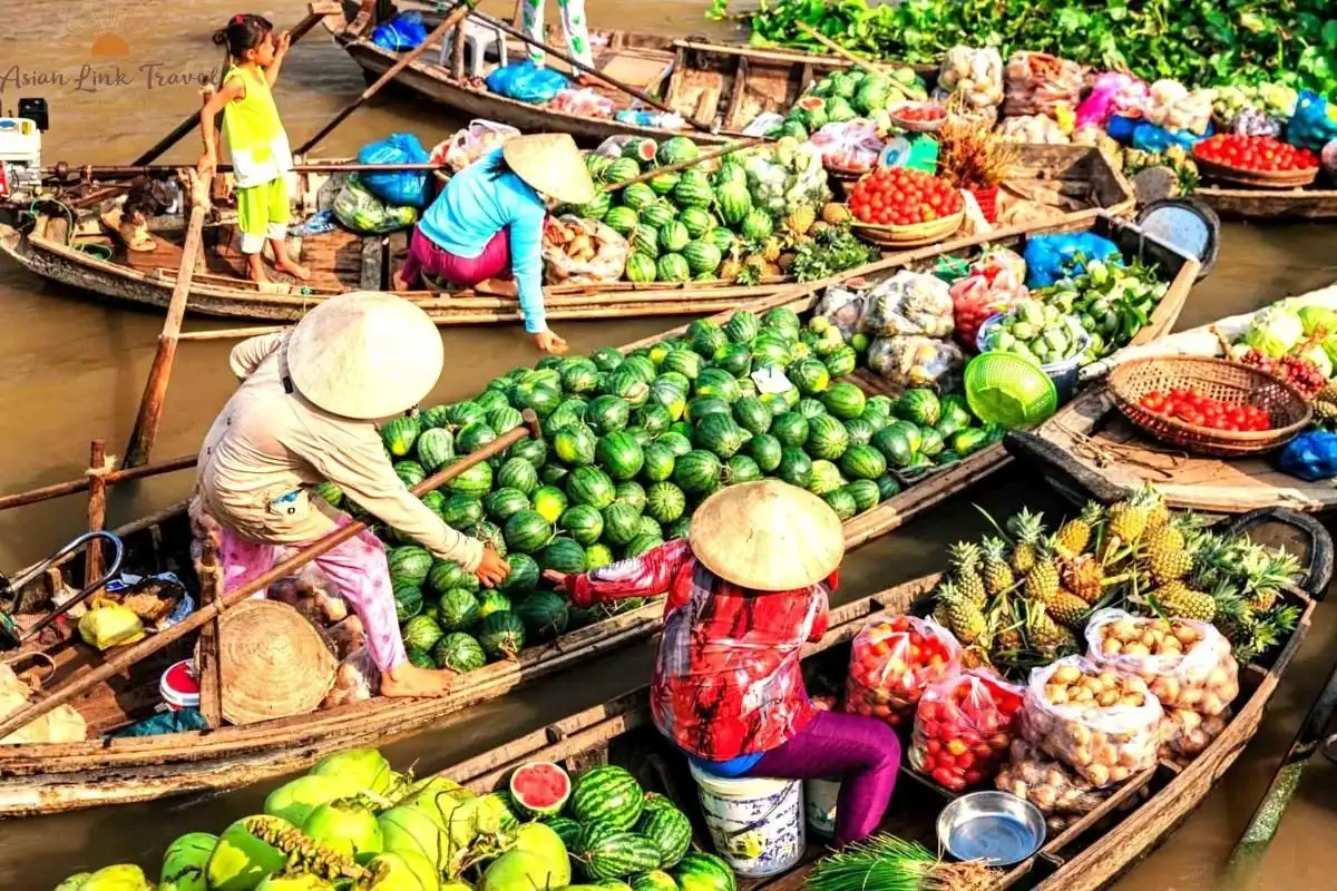 Mekong Delta Fruit Trading Boats