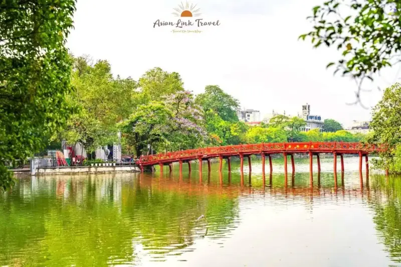 The Huc Bridge Hoan Kiem Lake