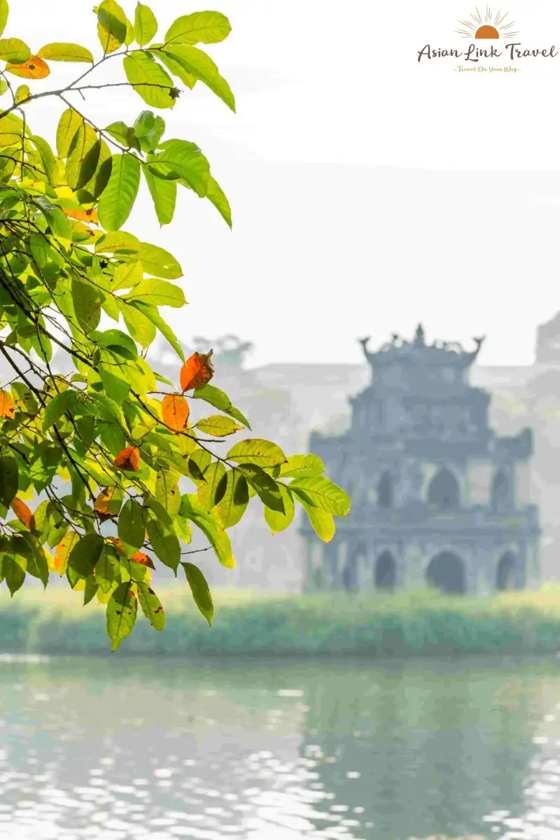 Turtle Tower Hoan Kiem Lake Hanoi